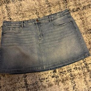 Lane Bryant Gray Mini Skirt Casual Night Out